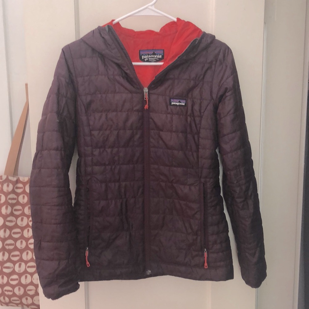Purple Patagonia nano puff women’s jacket